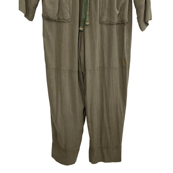Free People Movement Off to the Races Olive Utility Jumpsuit XS - Picture 8 of 11